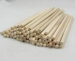 دوبل شاخه ای بدون شیار اعلا قطر 6 میلی متر با طول 14 سانتی متر چوب صنوبر بسته 35 عددی