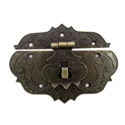 چفت آنتیک قلبی زیتونی جعبه طول 85 میلی‌متر