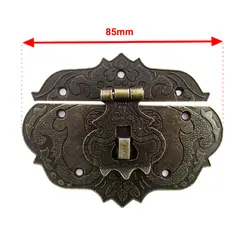 چفت آنتیک قلبی زیتونی جعبه طول 85 میلی‌متر