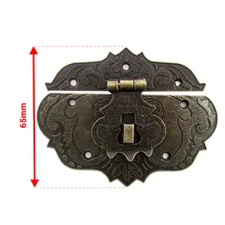 چفت آنتیک قلبی زیتونی جعبه طول 85 میلی‌متر