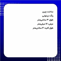 قفل تسمه ای آنتیک کلیددار طول 3 سانتی‌متر