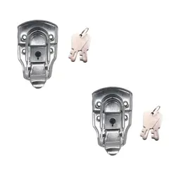 چفت مهمات کلید دار نقره ای طول 70 میلی متر بسته 2 عددی