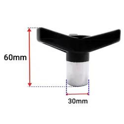 گل مهره سه پر مچی پایه آهنی قطر 100 میلی‌متر کد 00202382