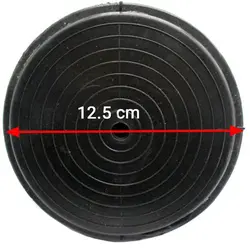 پایه گرد آهنی کف پلاستیکی m24 تراز کننده قطر 125 طول پیچ 130 میلی‌متر کد 107401