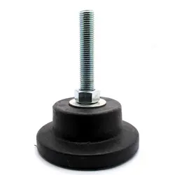 پایه گرد آهنی پلاستیکی m24 تراز کننده قطر 160 طول پیچ 97 میلی‌متر کد 217001