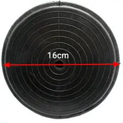 پایه گرد آهنی پلاستیکی m24 تراز کننده قطر 160 طول پیچ 97 میلی‌متر کد 217001