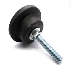 پایه گرد آهنی پلاستیکی m24 تراز کننده قطر 160 طول پیچ 97 میلی‌متر کد 217001