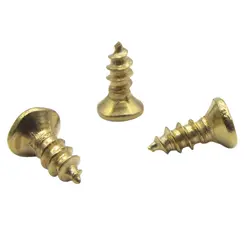 پیچ آنتیک طلایی قطر 3 طول 8 میلی‌متر بسته 100 عددی