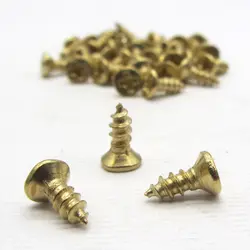 پیچ آنتیک طلایی قطر 3 طول 8 میلی‌متر بسته 100 عددی