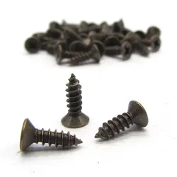 پیچ آنتیک زیتونی قطر 3 طول 10 میلی‌متر بسته 50 عددی