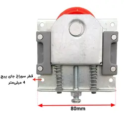 قرقره درب ریلی 80 کیلویی بسته 2 عددی