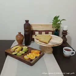 گلدان چوبی خمره ای ارتفاع 15 سانتی‌متر