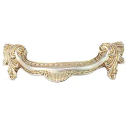 دستگیره کابینت دو پیچ ملونی مدل 280 سفید-طلایی