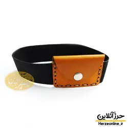 بازوبند چرم طبیعی برای دعا و حرز طرح توکان