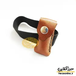 بازوبند چرم طبیعی برای دعا و حرز طرح آراد