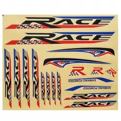 استیکر دوچرخه مدل RACE بسته 100 عددی