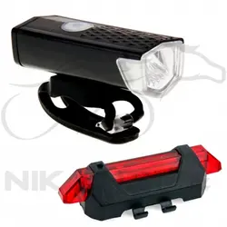 چراغ جلو و عقب دوچرخه مدل 2029 شارژی