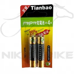 باتری نیم قلمیAAA تیانبائو مدل R03P 1.5V - بسته 2 عددی