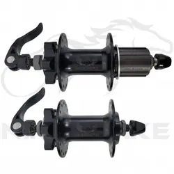 توپی جلو و عقب ضامندار دوچرخه اوکی مدل 32 سوراخ کشویی دیسکی 6 پیچ بلبرینگی (آلومینیومی) - بسته دو عددی