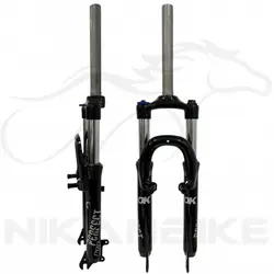 دوشاخ کمکدار دوچرخه سایز 24 مدل قفل شو سر آلومینیومی (اورسایز)