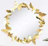 آینه دیواری برنجی دستساز گالری عزیزی طرح پروانه ها