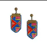 گوشواره زنانه سوزن دوزی روچ طرح مدرن