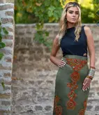 دامن زنانه سوزن دوزی دستدوز روچ مدل سنتی