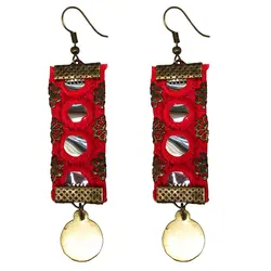 گوشواره زنانه طرح آینه دوزی مدل 15049