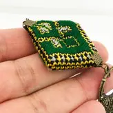 گوشواره زنانه سوزن دوزی دستساز روچ طرح سنتی مدل 15730