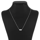 گردنبند نقره زنانه گالری عزیزی طرح استوانه