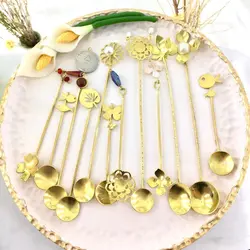 قاشق های شربت خوری دستساز گالری عزیزی کاملا دستساز و هنر دست هنرمندان ایرانی قابل سفارش به صورت تک و تعداد