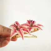 گیره مو زنانه طرح گل الستریا