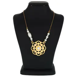 گردنبند زنانه گالری عزیزی طرح خورشید مدل 15438
