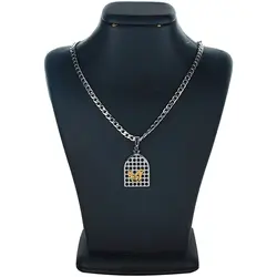 گردنبند زنانه گالری عزیزی طرح پرنده مدل gz14422