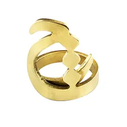 انگشتر برنجی دستساز گالری عزیزی طرح چ مدل GZ99535