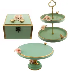 سرویس پذیرایی گالری عزیزی طرح گل و پرنده