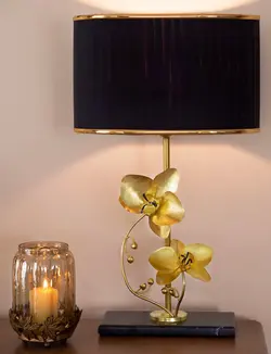 آباژور رومیزی دستساز گالری عزیزی طرح گل ناز