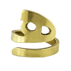 انگشتر برنجی گالری عزیزی طرح حرف هـ مدل gz99205