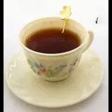 قاشق چای خوری برنجی دستساز طرح گل مدل 15689