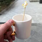 قاشق شربت خوری طرح گل مدل 15457