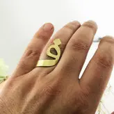 انگشتر گالری عزیزی طرح ف مدل 15632