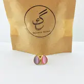 انگشتر زنانه گالری عزیزی طرح دو سنگ مدل gz14298