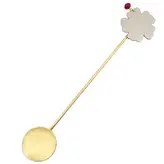 قاشق برنجی دستساز گالری عزیزی طرح گل مدل 15718