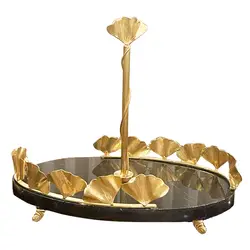 شیرینی خوری دستساز برنج و سنگ گالری عزیزی مدل برگ نیلوفری