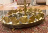 شیرینی خوری دستساز برنج و سنگ گالری عزیزی مدل برگ نیلوفری