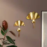 ست جاشمعی دیواری دستساز گالری عزیزی مدل برگ