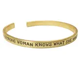 دستبند زنانه برنجی گالری عزیزی مدل زن قوی