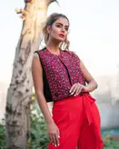 جلیقه سوزن دوزی دستدوز روچ مدل هرمز