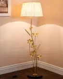 آباژور دستساز ایستاده گالری عزیزی مدل گل و پروانه