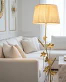 آباژور دستساز ایستاده گالری عزیزی مدل گل و پروانه